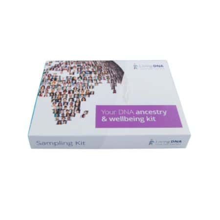LivingDNA wellbeing test box.