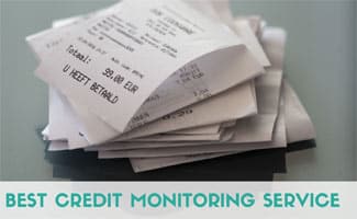 Mountain of bills (caption: best credit monitoring service)