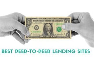 Hands holding a dollar bill (caption: Best Peer-To-Peer Lending Sites)