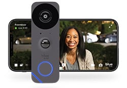 Blue Doorbell Camera