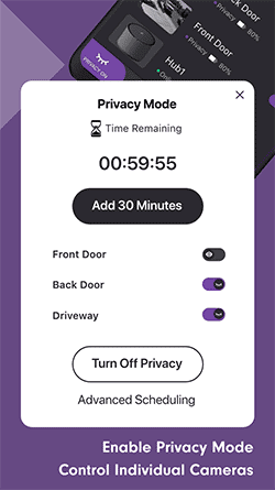 Deep Sentinel Privacy Mode scheduler