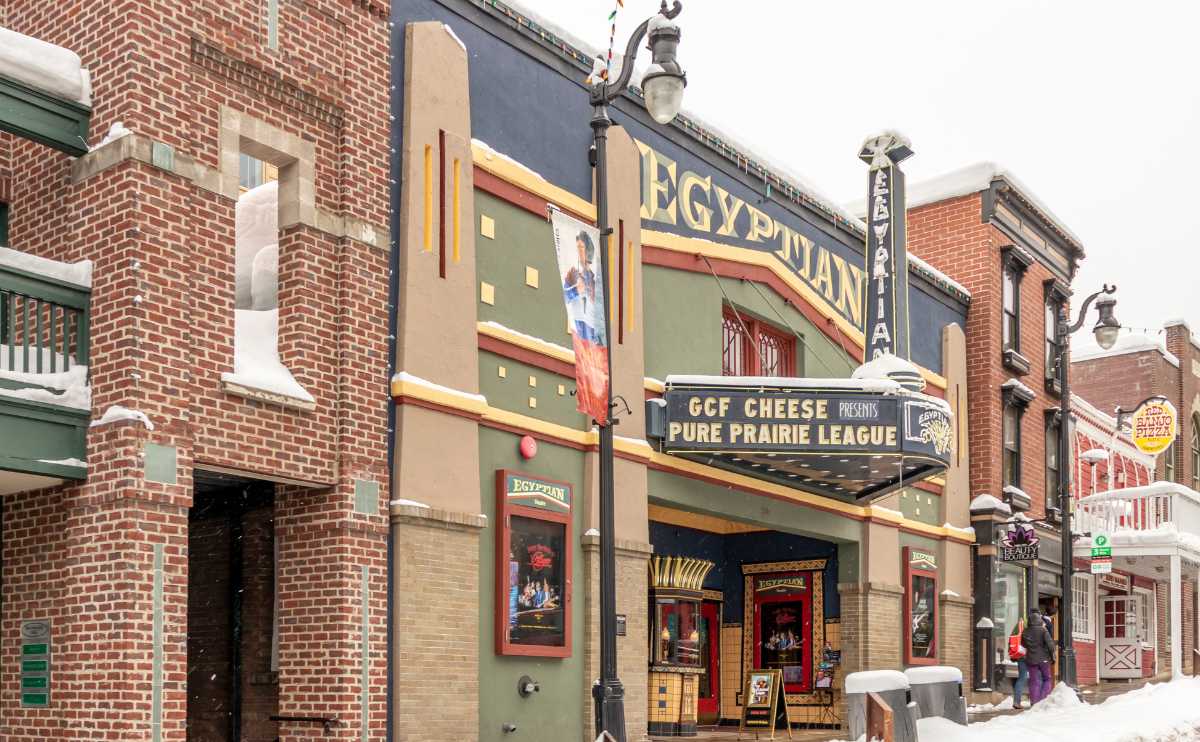 Egyptian Theatre in Park City Utah historic movie theater.