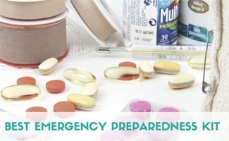 Pills and medicines splayed out on table (caption: Best Emergency Preparedness Kit)