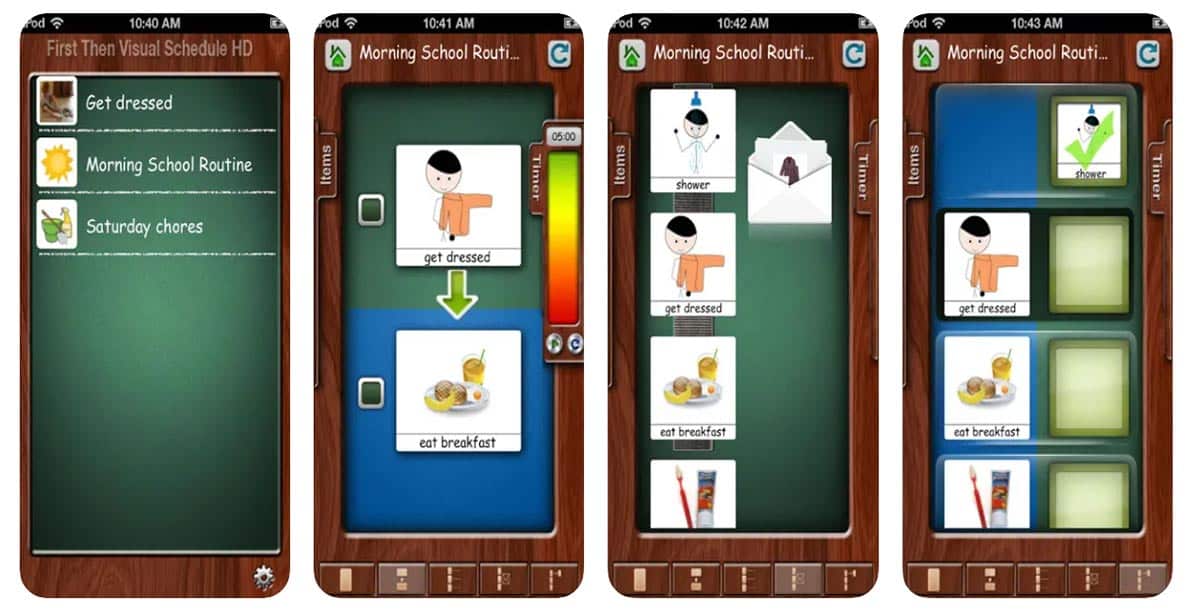 First Then Visual Schedule HD app screenshots.
