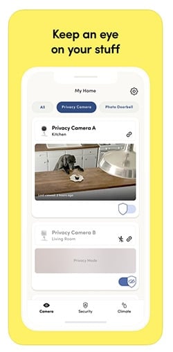 Kangaroo Home Security App Screenshot