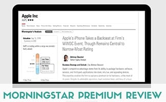 Morningstar Premium on computer screen (caption: Morningstar Premium Review)