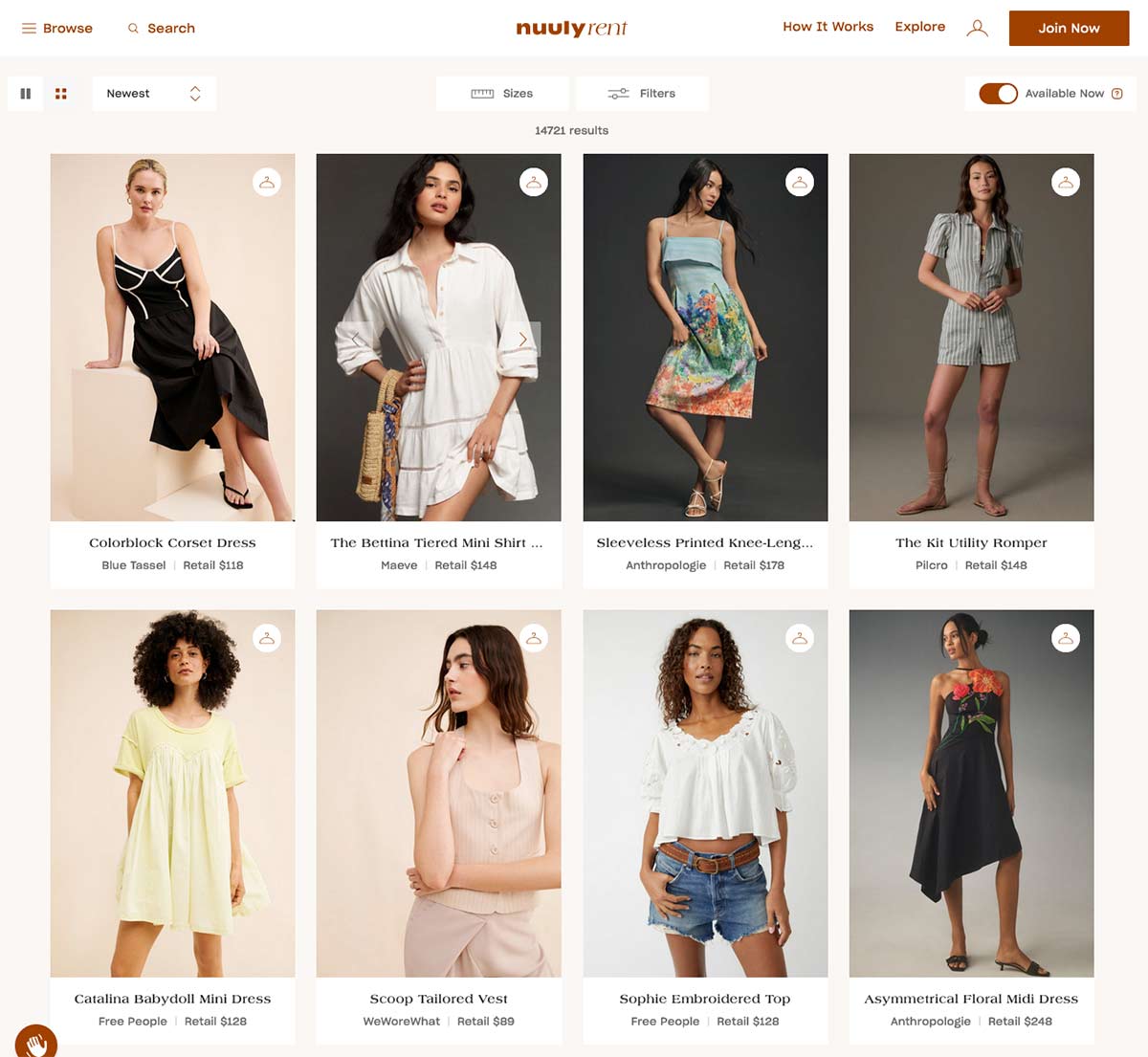 Nuuly website screenshot.
