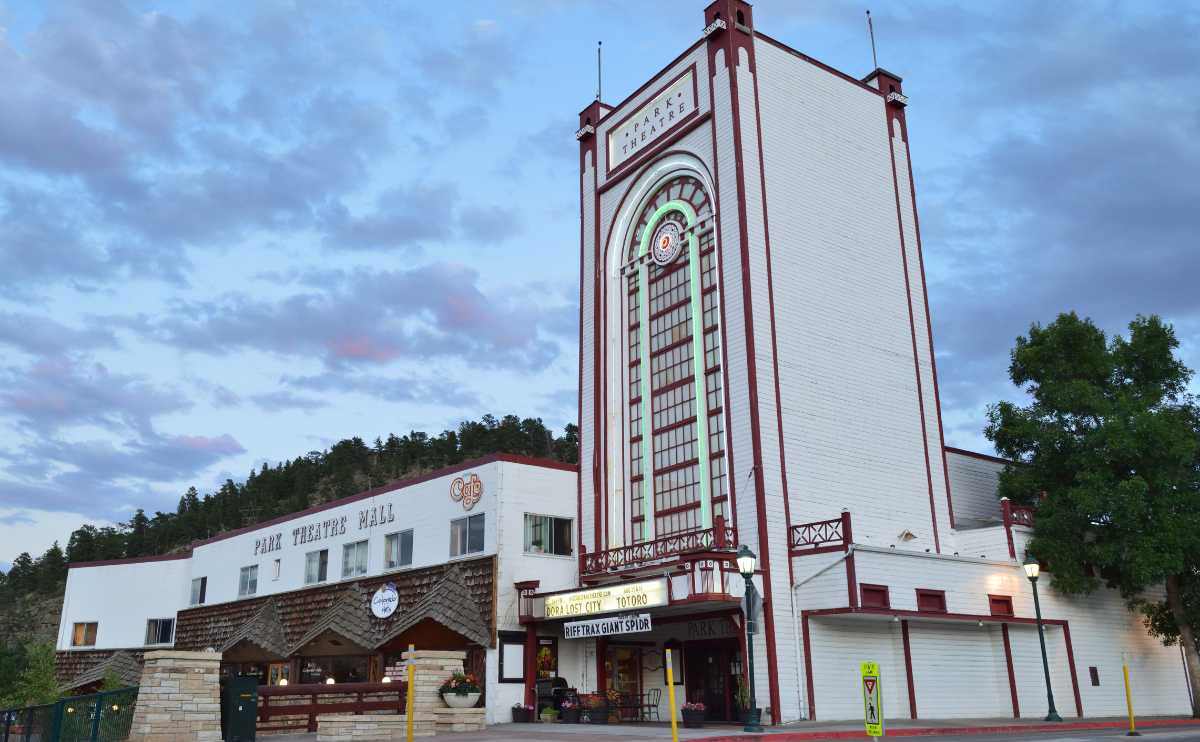 Park Theatre Estes Park Colorado historic movie theater.