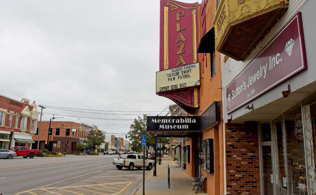 Plaza 1907 in Ottawa Kansas historic movie theater.