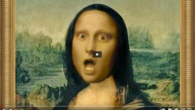 Rapping Mona Lisa screenshot from YoutTube.