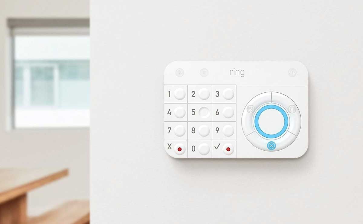 Ring alarm keypad on wall