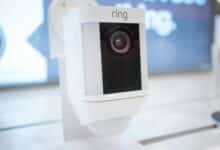 Ring security camera inside up close.
