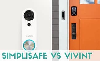 SimpliSafe vs Vivint doorbells side by side (Caption: SimpliSafe vs Vivint)