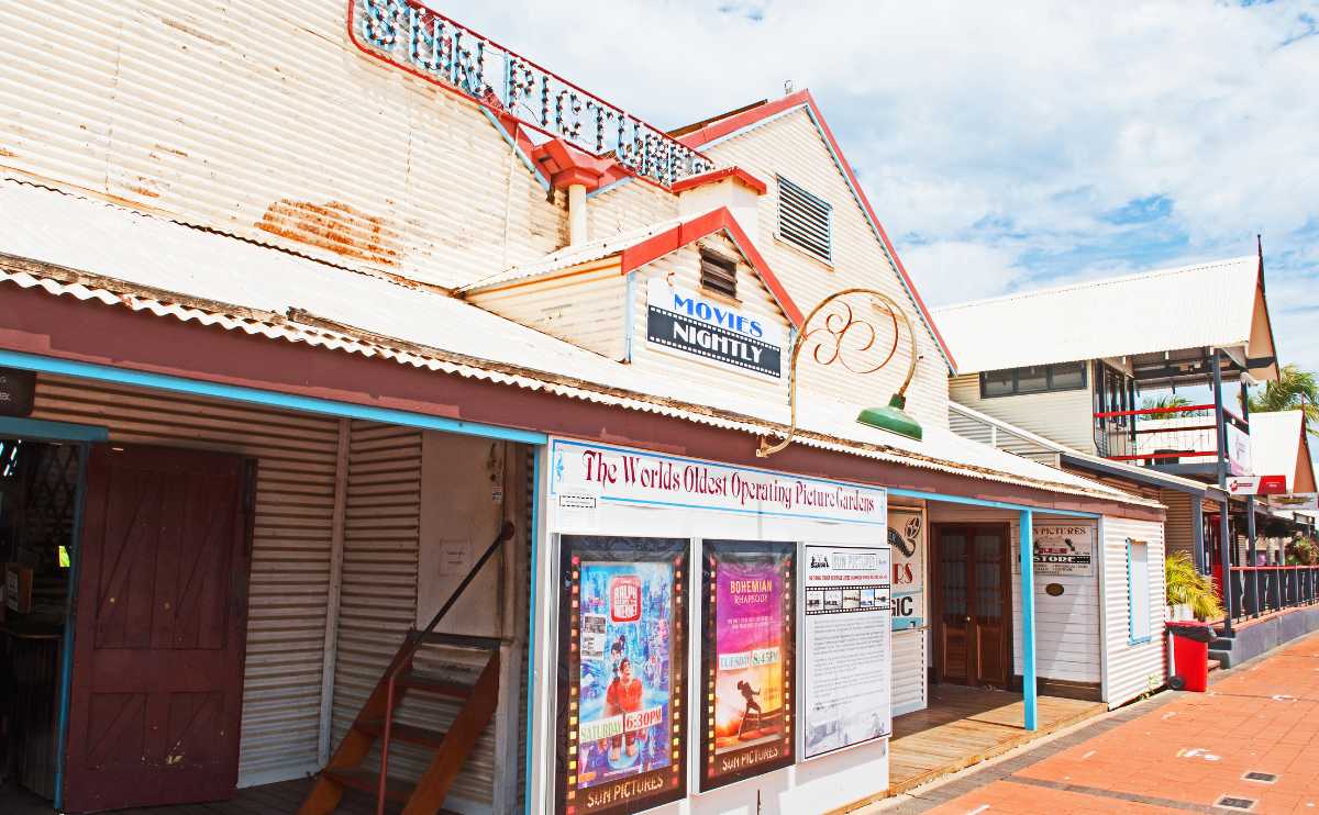 The Broome Cinema exterior in Broome, Australia.