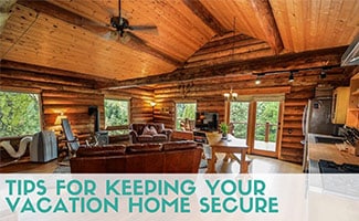 Inside log cabin (caption: Tips For Keeping Your Vacation Home Secure)