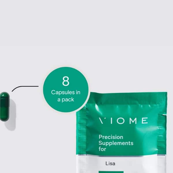 Viome supplements and packet.