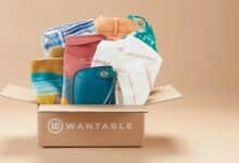 Wantable box with clothing.