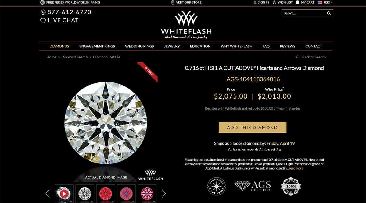 Whiteflash h a sample shot.