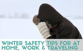 Girl bracing the snow with hoodie and gloves (caption: Winter Safety Tips For At Home, Work & Traveling)